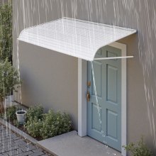 Window Awning Door Canopy 60x42 in Aluminum Alloy Front Door Awnings Anti-Rust