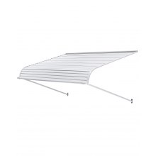 Window Awning Door Canopy 60x42 in Aluminum Alloy Front Door Awnings Anti-Rust