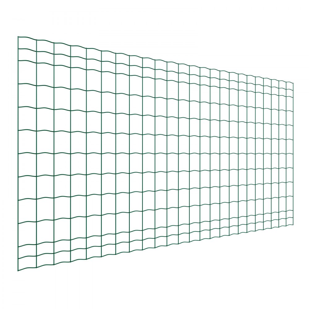 VEVOR Farm Fence, 39 x 787 in, 4 x 4 in Mesh 2.1mm Galvanized Steel Wire Fencing for Cattle, Hog & Sheep, Heavy Duty Vinyl Coated Livestock Fence for Animal Enclosures, Cage Wire, Garden Fences, Green