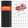 VEVOR Hardware Cloth 61cm x 7.62m, 2 x 3 in Mesh 16 Gauge Galvanized Wire Mesh Roll, Weather-Resistant Vinyl Coated Chicken Wire Fencing, Heavy Duty Welded Garden Plant Fencing for Rabbit Cage Snake
