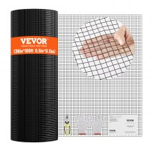 VEVOR Hardware Cloth, 36'' x 100' Galvanized Wire Mesh Roll, 19 Gauge Chicken Wire Fence Roll, Vinyl Coating Metal Wire Mesh for Chicken Coop Barrier, Rabbit Snake Fences, Poultry Enclosures