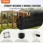 VEVOR Hardware Cloth, 36'' x 50' Galvanized Wire Mesh Roll, 16 Gauge Chicken Wire Fence Roll, Vinyl Coating Metal Wire Mesh for Chicken Coop Barrier, Rabbit Snake Fences, Poultry Enclosures