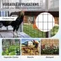 VEVOR Hardware Cloth, 36'' x 50' Galvanized Wire Mesh Roll, 16 Gauge Chicken Wire Fence Roll, Vinyl Coating Metal Wire Mesh for Chicken Coop Barrier, Rabbit Snake Fences, Poultry Enclosures
