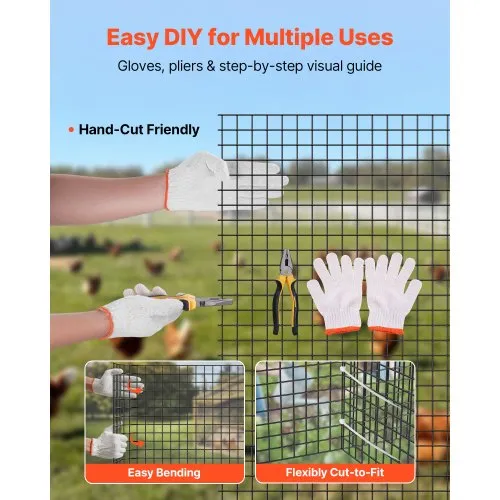 Land Guard 19-Gauge Hardware Cloth - 1/2 Inch Galvanized Chicken Wire Mesh Roll For Poultry Coops & Garden Protection