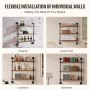 VEVOR Industrial Pipe Shelf 3 Tier 32x7.87in Wall-Mount for Kitchen Bedroom