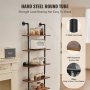 VEVOR Industrial Pipe Shelf 5 Tier 24x9.84in Wall-Mount for Kitchen Bedroom