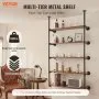VEVOR Industrial Pipe Shelf 5 Tier 2PCS 11.8in W Wall-Mount Planks NOT Included