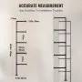 VEVOR Industrial Pipe Shelf 5 Tier 2PCS 11.8in W Wall-Mount Planks NOT Included