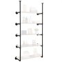 VEVOR Industrial Pipe Shelf 5 Tier 2PCS 9,84in W σανίδες τοίχου ΔΕΝ περιλαμβάνονται