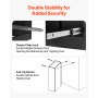 VEVOR 4 Drawers Metal File Cabinet, Vertical Filing Cabinet with Lock and Adjustable Hanging Rod, Tall Filing Storage Cabinets for Home and Office Fit Letter, A4, Legal Size File, Easy Assembly, Black