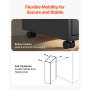 VEVOR 2 Drawers Metal File Cabinet, Lateral Filing Cabinet with Lock and Adjustable Hanging Rods, Wide Filing Storage Cabinets for Home and Office Fit Letter, A4, Legal Size File, Easy Assembly, Black