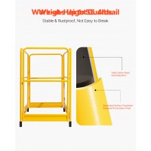 VEVOR 6ft Scaffolding Safety Guard Rail System For Baker Scaffolding Yellow