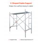 Scaffolding Cross Brace 6ft x 4ft 4-Pack Solid Carbon Steel Cross Supports