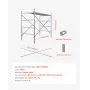VEVOR - Soportes cruzados para andamios de acero al carbono macizo de 1,8 x 1,2 m (paquete de 8), accesorio de seguridad en forma de X con superficie galvanizada resistente a la corrosión (solo se venden los soportes cruzados)
