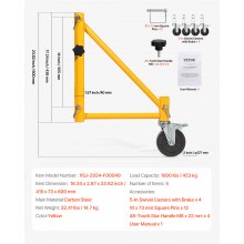 VEVOR Set of Scaffolding Outriggers with Casters for Baker Scaffolding 4 Pack