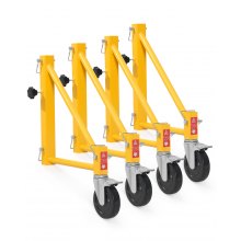 Set of Scaffolding Outriggers with Casters for Baker-Style Scaffolding 4 Pack