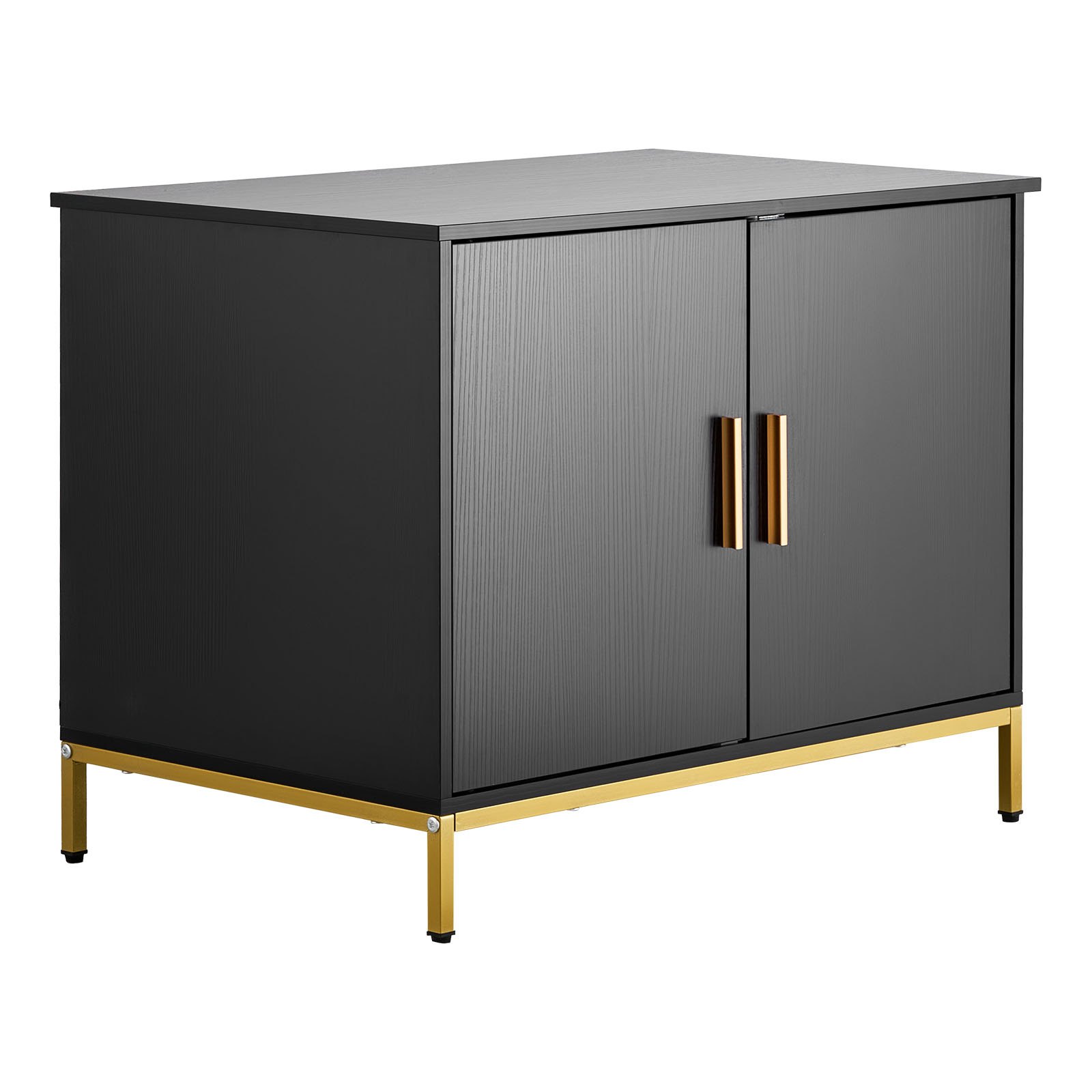 Mueble para caja de arena para gatos VEVOR, mueble oculto de 70 cm con patas y asa de metal, mesa auxiliar moderna para baño de gatos, compatible con la mayoría de cajas de arena, para dormitorio y sala de estar.