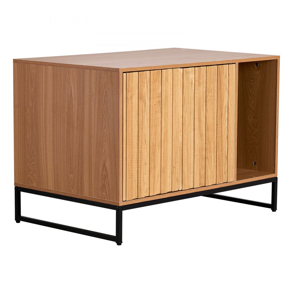 Mueble para caja de arena para gatos VEVOR, mueble oculto de 80 cm con rascador y almacenamiento, mesa auxiliar impermeable para baño, apto para la mayoría de cajas de arena, para dormitorio y sala de estar.