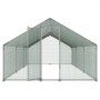 VEVOR Large Metal Chicken Coop 3 x 5.95 x 2 m Walk-in Chicken Run House, Spire Roof Hen House Enclosure with Cover and Security Lock, Outdoor Duck Rabbit Cage Poultry Pen for Backyard, Farm, Yard