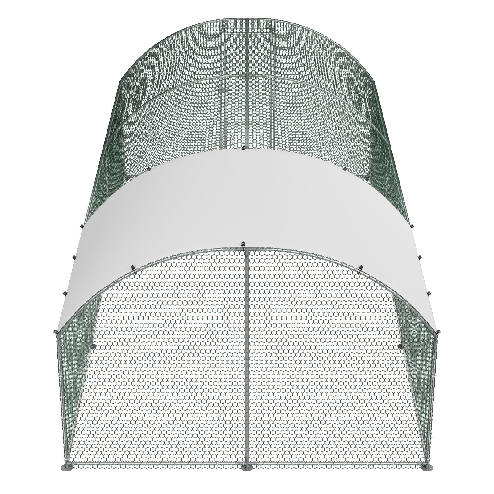 VEVOR Metal Chicken Coop, 9.8x19.3x6.5 ft Large Walk-in Chicken Runs with Cover, Doom Roof Hen House Enclosure with Security Lock, Outdoor Duck Rabbit Cage Poultry Pen for Backyard, Farm, Yard