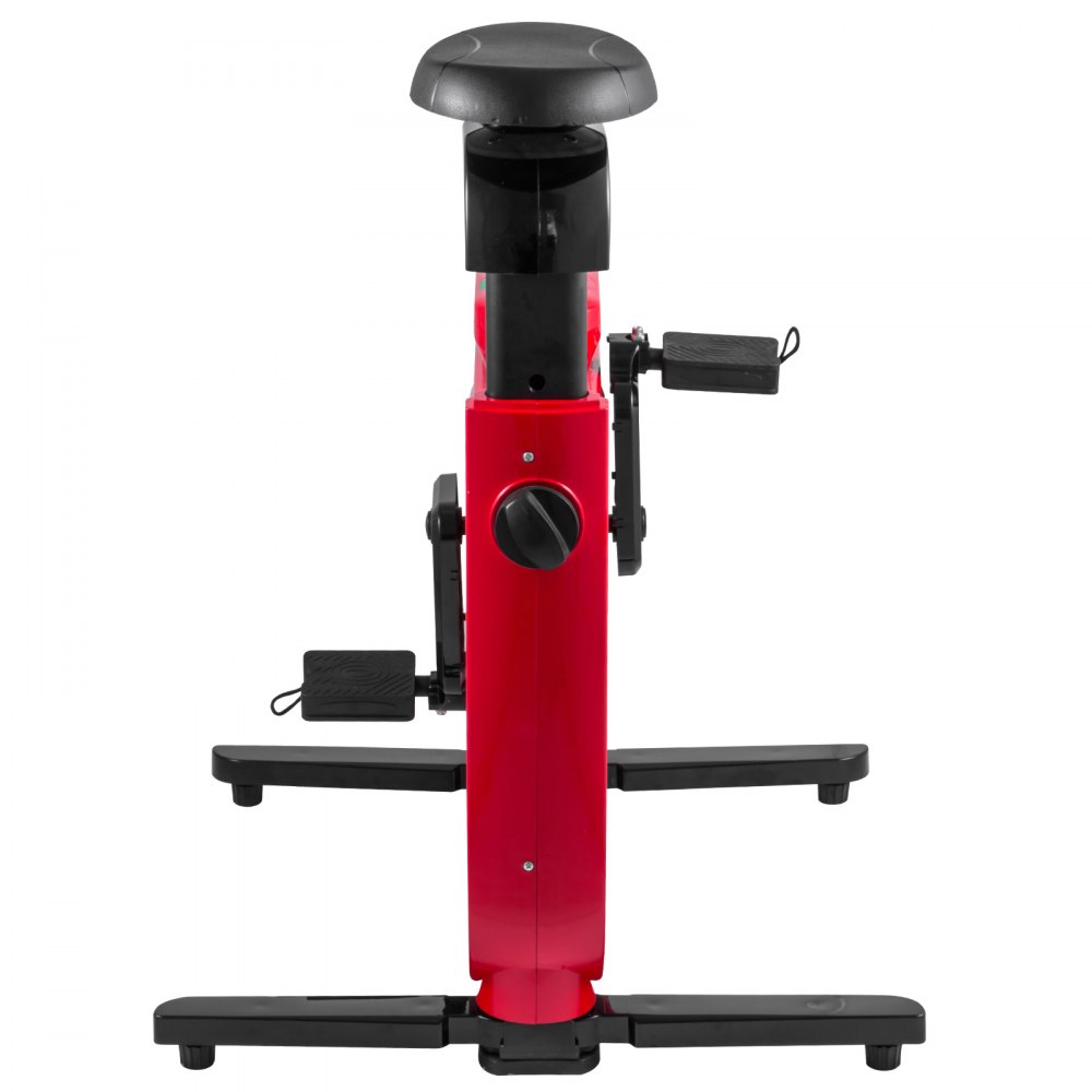VEVOR Magnetic Exercise Bike, 901 Adjustable Seat Folding Exercise Bike, Rotary Adjustable Magnetic Resistance Under Desk Exercise Bike with Electronic Display, Sports Bracelet for Cardio Training