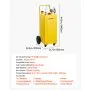 VEVOR 113.6L Diesel Caddy, Carbon Steel, Portable Diesel Transfer Storage Tank with Electric Pump & 4 Rolling Wheels, Transfer Can Container, for Tractors, Forklifts, Loaders, Farm Equipment, Yellow