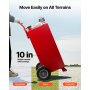 VEVOR 30 Gallon Gas Caddy, Max Flow 32L/min, Diesel Tank with Electric Pump, Diesel Storage Tank with 2 Wheels & 10 ft Hose, Gas Container for ATV, Car, Mowers, Boat, Motorcycle, and More, Red