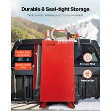 VEVOR 30 Gallon Fuel Caddy Gasoline & Diesel Fuel Tank with Manual Pump Red