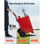 VEVOR 20 Gallon Fuel Caddy Gasoline & Diesel Fuel Tank with Manual Pump Red