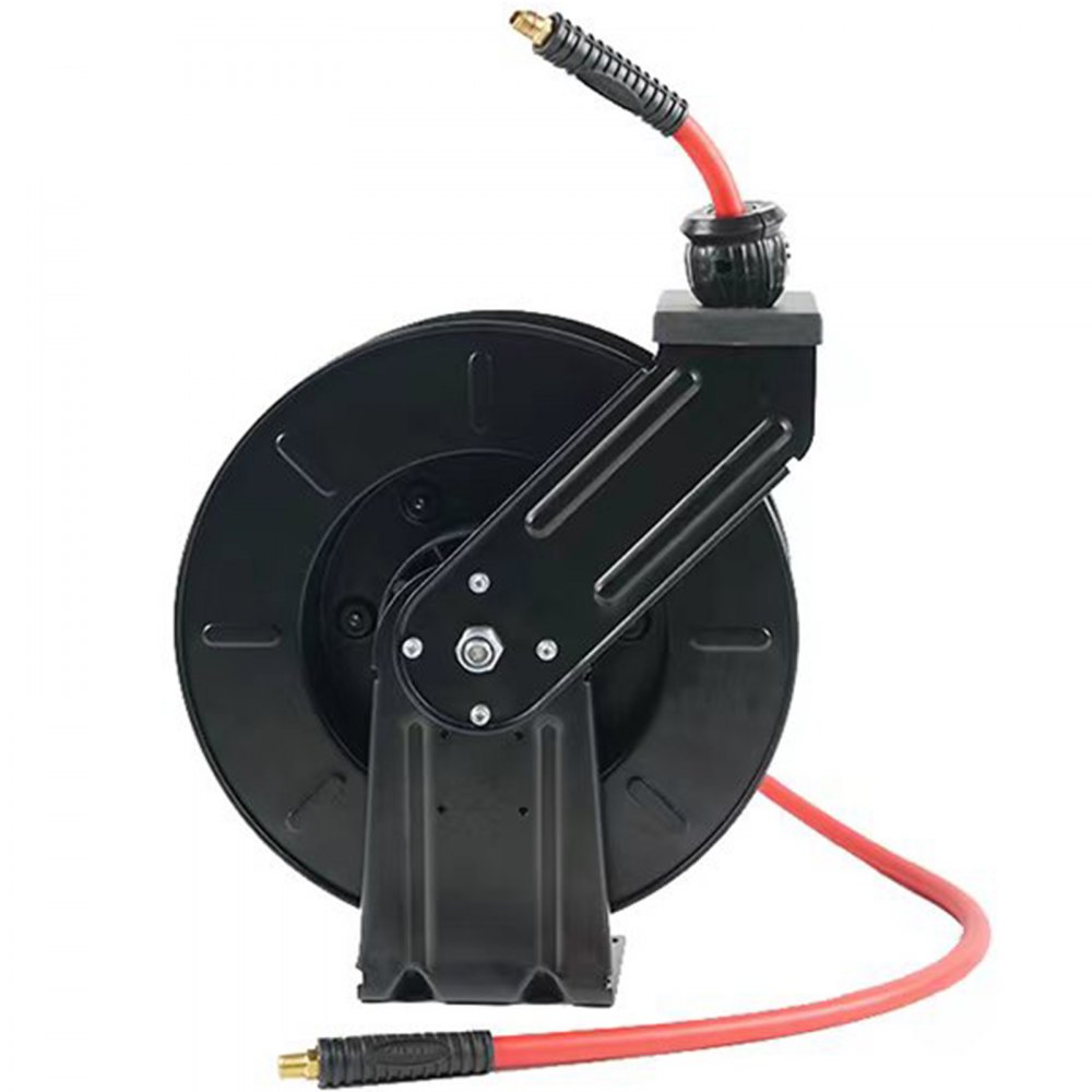 VEVOR Air Hose Reel 1/2" x 50' Auto Rewind Hybrid Rubber Hose Retractable 300PSI