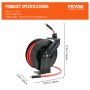 VEVOR Retractable Air Hose Reel, 1/2 IN x 50 FT Hybrid Polymer Hose MAX 300PSI, Pneumatic Ceiling / Wall Mount Heavy Duty Double Arm Steel Reel Auto Rewind