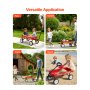 VEVOR Pull-Along Wagon for Kids, 101 cm Toddler Wagons, Supports up to 80kg, All-Terrain Wagons with Handle, Utility Wagon Cart Birthday Present for Kids Gardening Beach Camping, Red