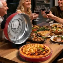 VEVOR Pizza Oven, 14 in Electric Pizza Maker, 1600W Electric Pizzas Cooker with Cordierite Stone, 5-Mode Temperature Control, Viewing Window for Precise Cooking, Heats up to 698 ˚F, for Home Kitchen