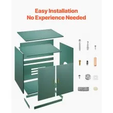 VEVOR Cat Litter Box Enclosure Furniture 31.5in Indoor Hidden Litter Box Cabinet