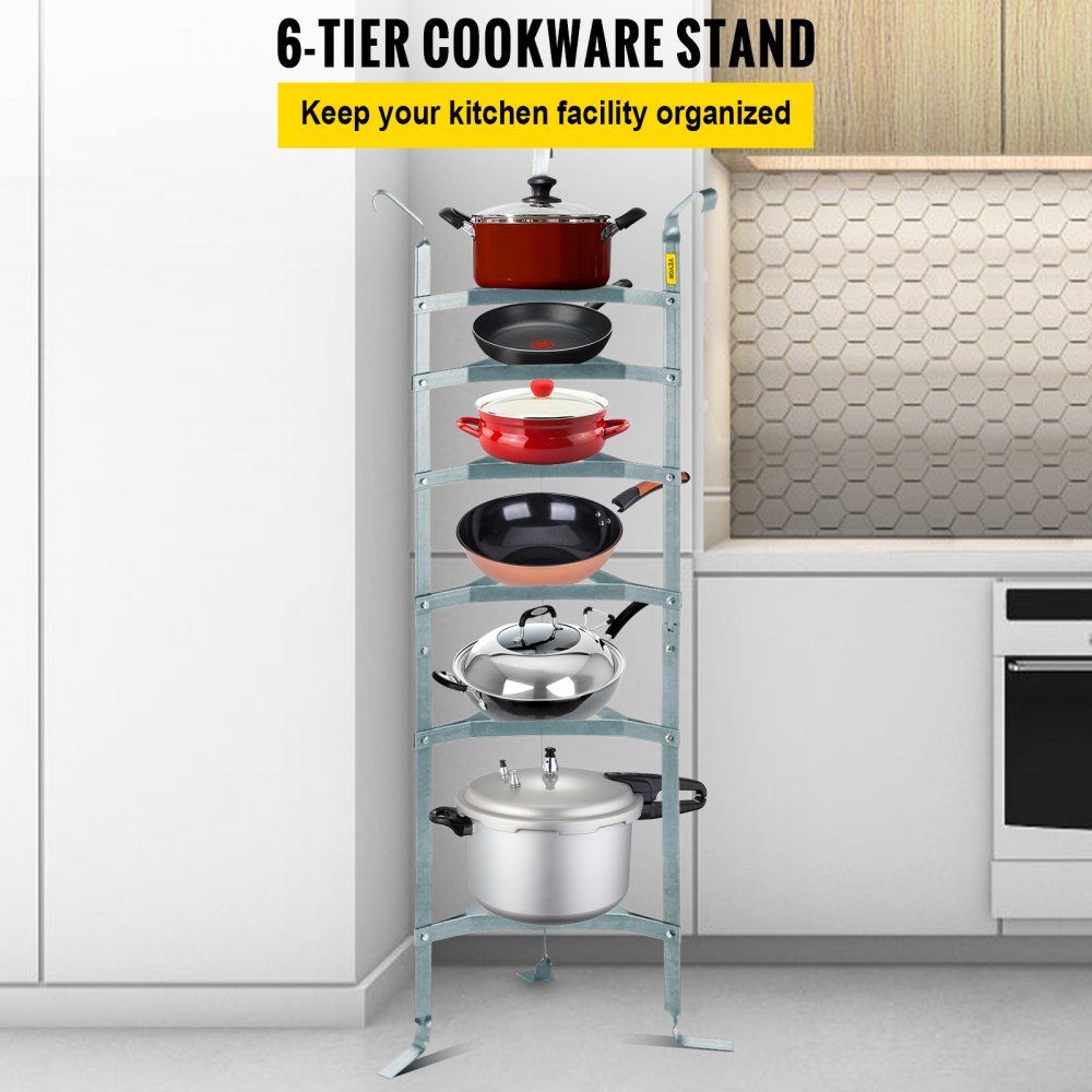 Vertical Cookware Stand Plant Rack 5 Layer Handy Bookshelf Home