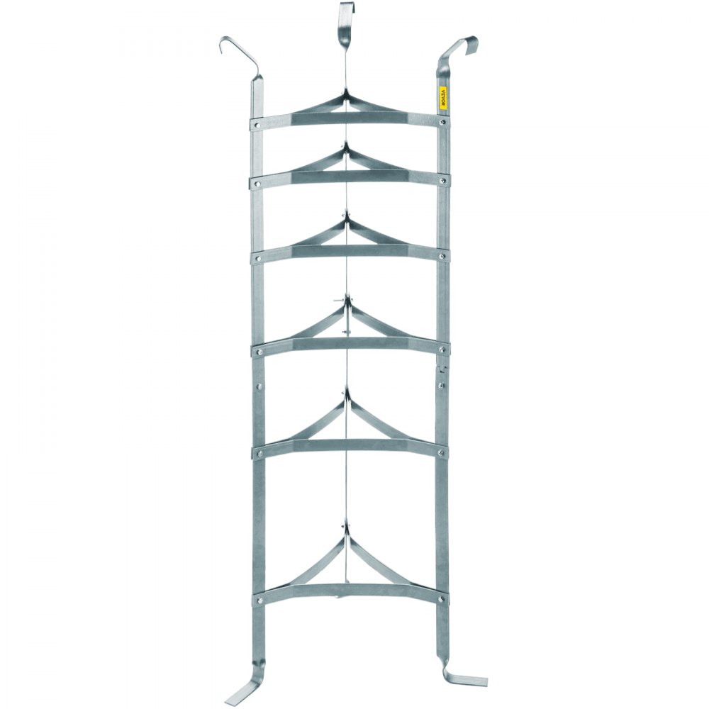 VEVOR 6-Tier Cookware Stand, Carbon Steel Multi-Layer Pot Rack, 61-inch Cookware Shelf, Satin Nickel Cookware Storage Tower, Unassembled Kitchen Corner Shelf Rack for Pans, Pots, and Baskets Storage