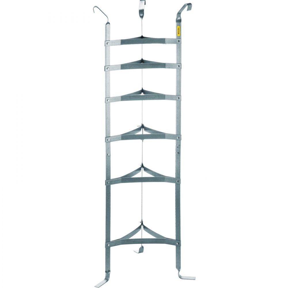 VEVOR 6-Tier Cookware Stand, Carbon Steel Multi-Layer Pot Rack, 61-inch Cookware Shelf, Satin Nickel Cookware Storage Tower, Unassembled Kitchen Corner Shelf Rack for Pans, Pots, and Baskets Storage