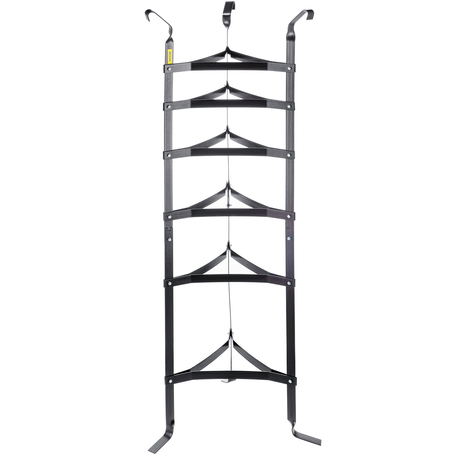 VEVOR 6-Tier Cookware Stand, 61-inch Multi-Layer Pot Rack, Carbon Steel Cookware Shelf, Cookware Storage Tower, Unassembled Kitchen Corner Shelf Rack for Pans, Pots, Baskets and Kettles, Graphite