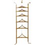 VEVOR cookware stand with multiple hooks and shelves in a gold finish.