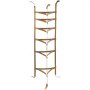 VEVOR cookware stand with six-tier bronze-colored racks and hanging hooks.