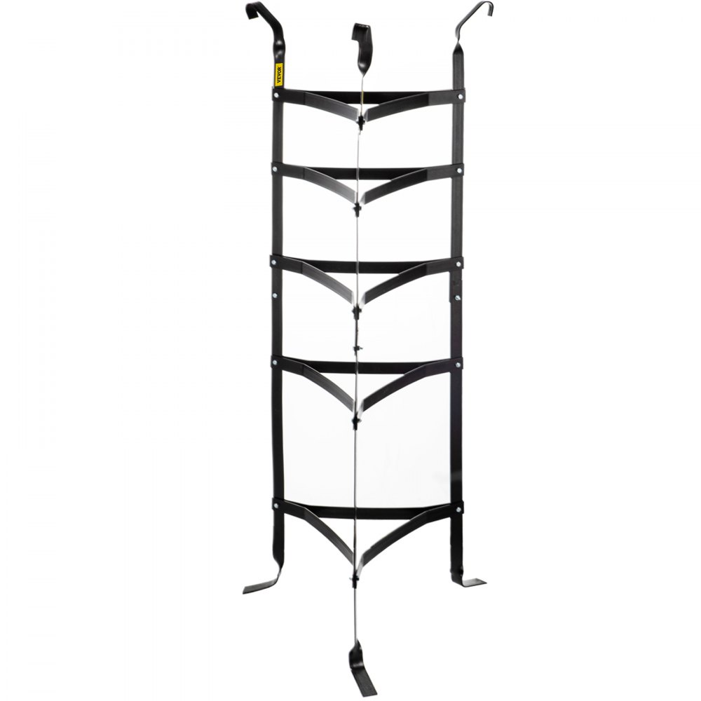 VEVOR 5-Tier Cookware Stand, Carbon Steel Multi-Layer Pot Rack, 42.7-inch Cookware Shelf, Matt Black Cookware Storage Tower, Unassembled Kitchen Corner Shelf Rack for Pans, Pots, and Kettles Storage