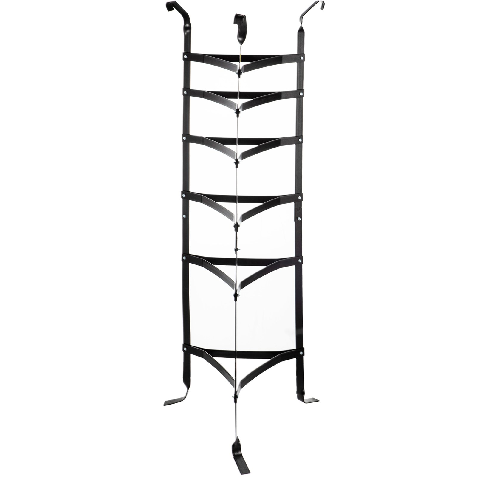 VEVOR 5-Tier Cookware Stand, Carbon Steel Multi-Layer Pot Rack, 42.7-inch Cookware Shelf, Matt Black Cookware Storage Tower, Unassembled Kitchen Corner Shelf Rack for Pans, Pots, and Kettles Storage
