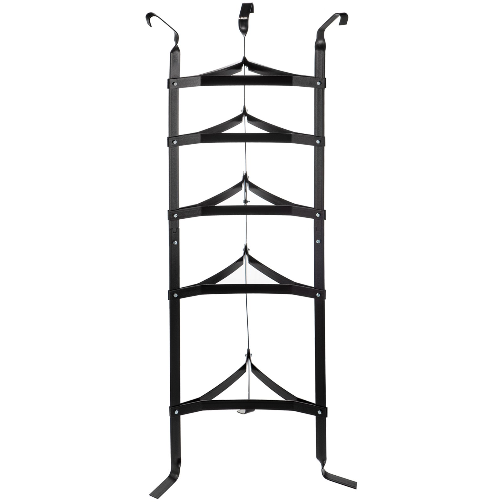 VEVOR 5-Tier Cookware Stand, Carbon Steel Multi-Layer Pot Rack, 42.7-inch Cookware Shelf, Matt Black Cookware Storage Tower, Unassembled Kitchen Corner Shelf Rack for Pans, Pots, and Kettles Storage