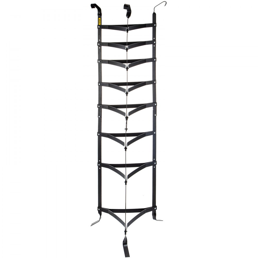 VEVOR 8-Tier Cookware Stand, 68-inch Multi-Layer Pot Rack, Carbon Steel Cookware Shelf, Cookware Storage Tower, Unassembled Kitchen Corner Shelf Rack for Pans, Pots, and Kettles, Matte Black