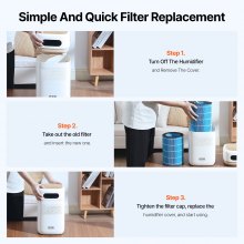 VEVOR Evaporative Humidifier Replacement Filter 2-Pack for VEVOR 5L/1.32G Model