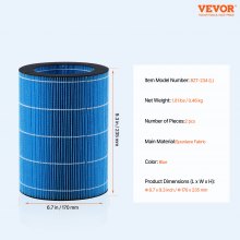 VEVOR Evaporative Humidifier Replacement Filter 2-Pack for VEVOR 5L/1.32G Model