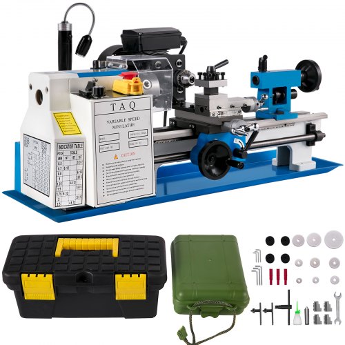VEVOR Mini Metal Lathe 550W Variable Speed Metal Lathe 50 to 2500Rpm Digital Milling Metal Lathe 7x14 Inch for Areas such as Mini Precision Parts Processing Sample Processing Modeling Works