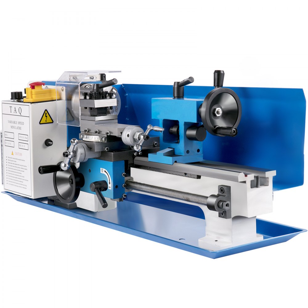 VEVOR 7x12 Inch Luxury Version Metal Lathe 550W Precision Bench Top Mini Metal Milling Lathe Variable Speed 50-2500 RPM Nylon Gear with A Movable Lamp (7x12 inch)