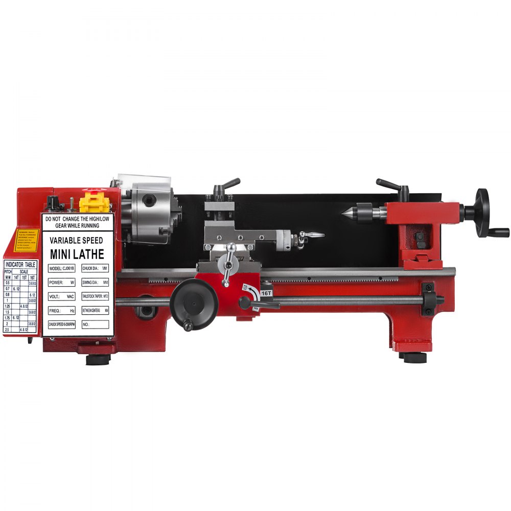 180x400mm Infinitely Variable Speed Mini Metal Lathe  Durable Heavy  EXCELLENT