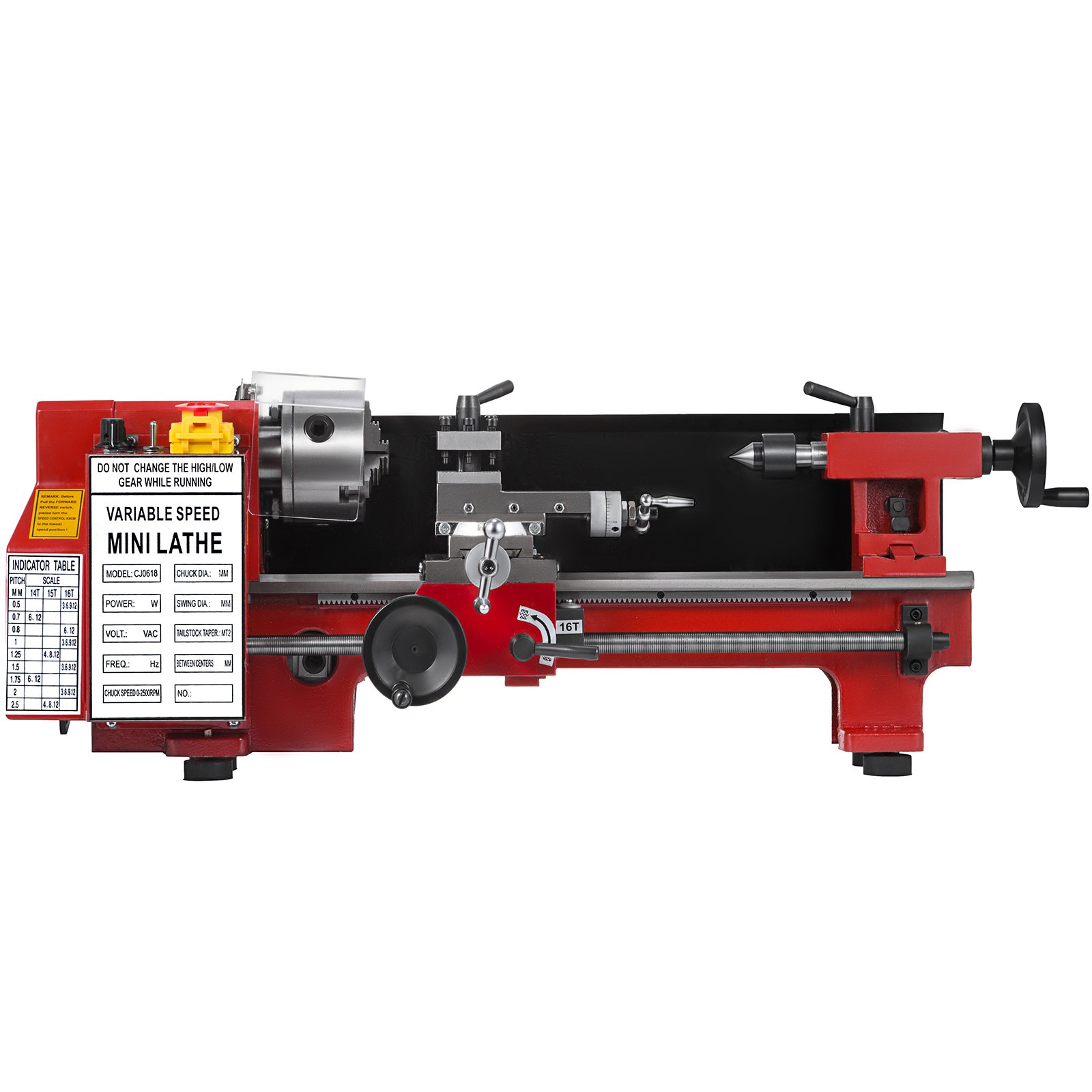 180x400mm Infinitely Variable Speed Mini Metal Lathe  Durable Heavy  EXCELLENT